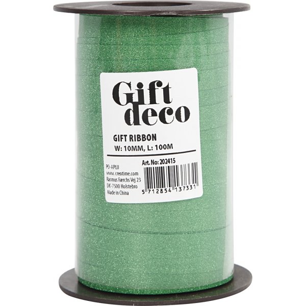 Presentsnören - grön - glitter - 100 m Presentsnören - grön - glitter - 100 m
