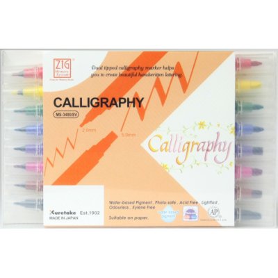 Kalligrafipen ZIG MS - 8 farver