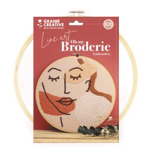 Broderikit med linjekonstmotiv Broderikit med linjekonstmotiv