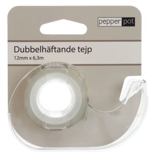 Dubbelhäftande tejp med hållare Dubbelhäftande tejp med hållare