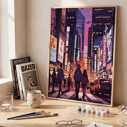 M�la efter nummer 30 x 40 cm - Tokyo