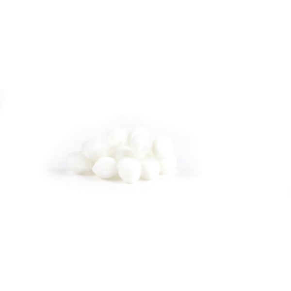 Pomponer 15 mm vita, 45-pack Pomponer 15 mm vita, 45-pack