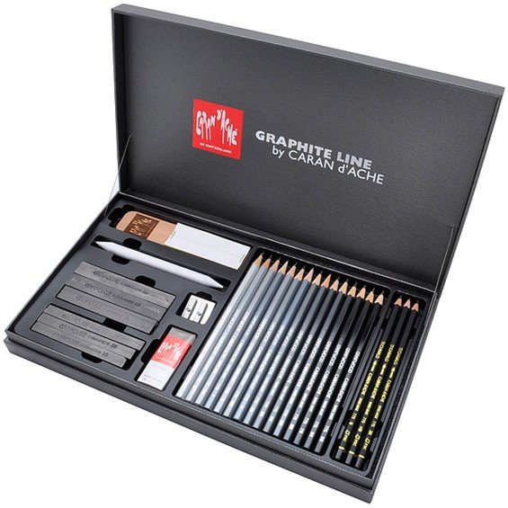 Blyantsett Caran D ́Ache - Box Graphite Line Assorted - Blyanter, Penner, Penner, fargestifter og blekk