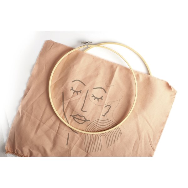 Broderikit med linjekonstmotiv Broderikit med linjekonstmotiv