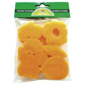 Skumgummisvampar 6-pack, 5 x 5 cm - v�rmotiv