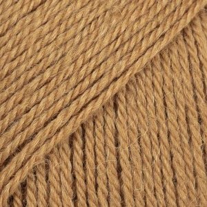 DROPS Flora Uni Colour garn 50g - Karamell (25)