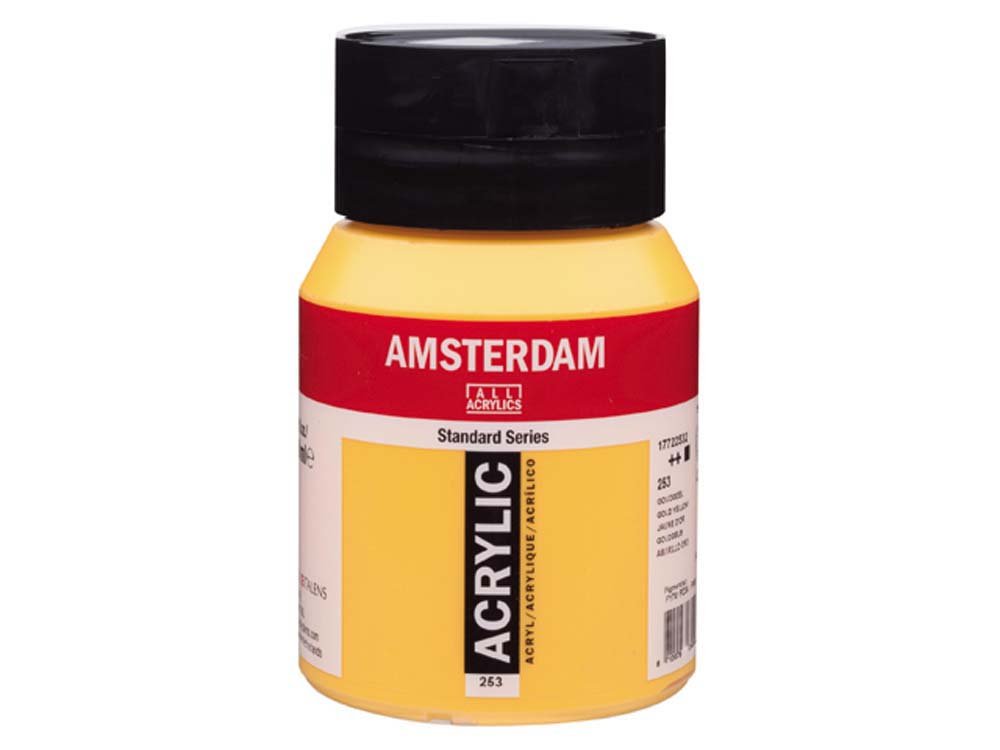 Amsterdam Akryl 500 ml - Gold Yellow - Akrylfarver, Kunstnerfarver
