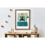 Broderikit med fj�rilsdesign i canvas