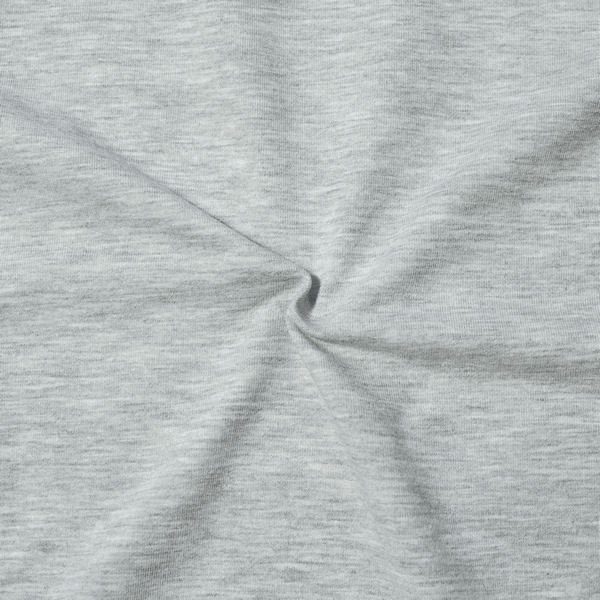 French Terry sweatshirtstof Fashion Basic 2 - 150 cm - Lysegrå melange - Sweatshirtstoffer, Beklædningsstoffer, Stof