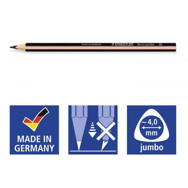 Noris Jumbo Blyertspennor Pastell - 2 pennor Noris Jumbo Blyertspennor Pastell - 2 pennor