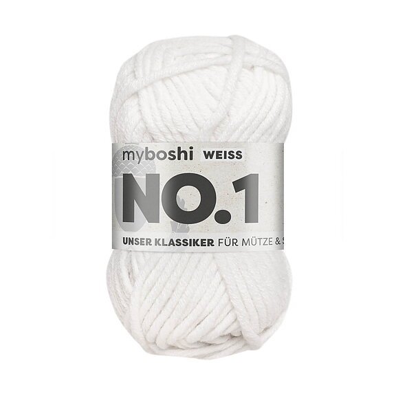 Myboshi No.1 - 50 g - Hvid - Myboshi garn, Garn, Strikke, hækle, knytte og væve