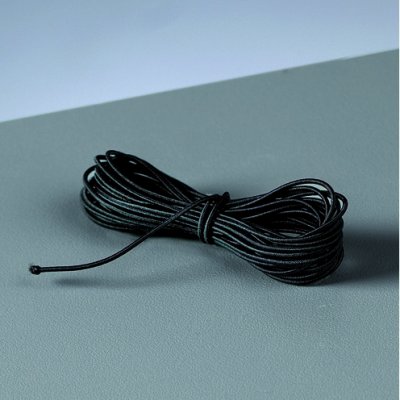 Snre elastisk 0,9 mm - svart 3 m