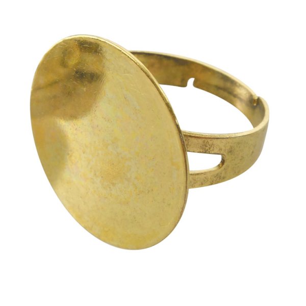 Ring med platta 20 mm - antikguld Ring med platta 20 mm - antikguld
