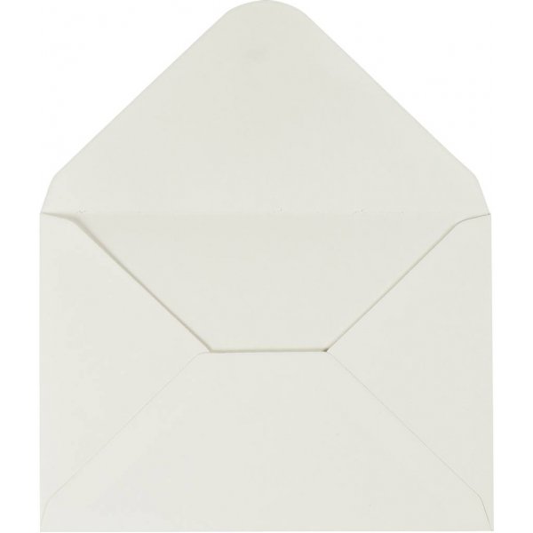 Kuvert - råvit - 11,5 x 16 cm - 10 st Kuvert - råvit - 11,5 x 16 cm - 10 st