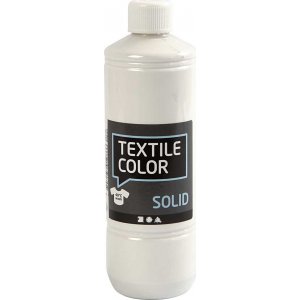 Tekstil Solid tekstilmaling - uigennemsigtig hvid - uigennemsigtig - 500 ml