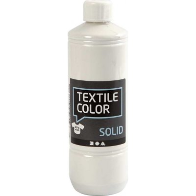 Tekstil Solid tekstilmaling - uigennemsigtig hvid - uigennemsigtig - 500 ml
