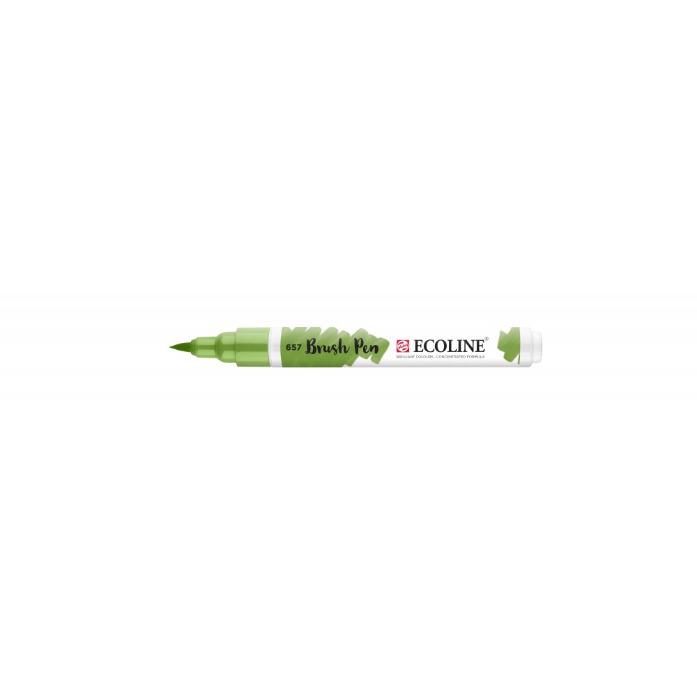 Penselpen Ecoline Brush Pen - Bronze Green (657) - Fiberpenne, Penne, Penne, kridt & tusch