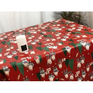 Vaxduk julgran motiv 140 cm