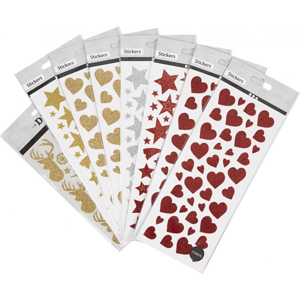 Glitterstickers - 8 ark Glitterstickers - 8 ark