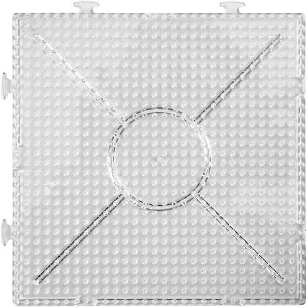 Pärlplattor - Klar - Fyrkantig, ihopsättningsbar - 15x15 cm - 2 st Pärlplattor - Klar - Fyrkantig, ihopsättningsbar - 15x15 cm - 2 st