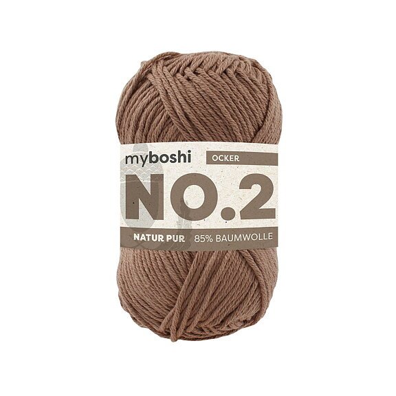 Myboshi No.2 - 50 g - Okker - Myboshi garn, Garn, Strikke, hækle, knytte og væve