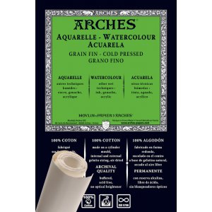 Akvarellpapper Kallpressad Rulle Arches 356g - 9 m x 130 cm