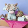 DIY-s�t amigurumi ko beige og mintgr�n - 1 pakke