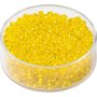 Glasp�rlor 2,5 mm gula i plastask 17 g