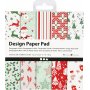 Designpapper - rd/grn - 50 ark