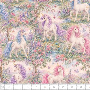 Strikstof Unicornisar bomuld/elastan 150 cm Hvid - Pr. metervare Strikstof Unicornisar bomuld/elastan 150 cm Hvid - Pr. metervare