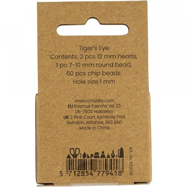Kristallp�rlor tiger�ga brun 7-12 mm - 63 st.