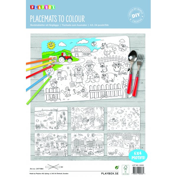 Bordstabletter att f�rgl�gga - 24 st