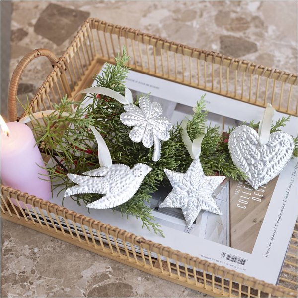 DIY-s�t julepynt s�lvmetal - 8 dele