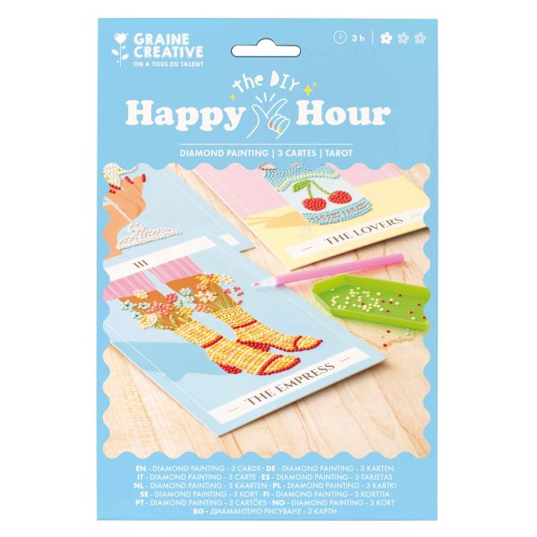 Diamond painting Happy Hour - Tarot, 3 kort