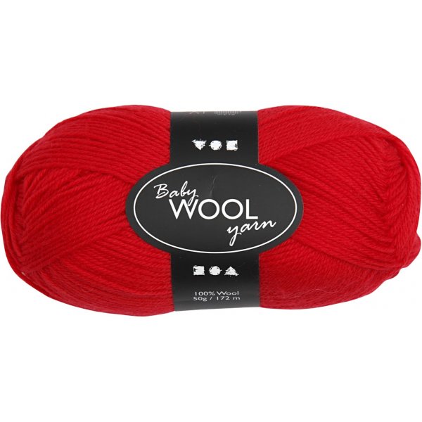 Babygarn - röd - 50 g Babygarn - röd - 50 g