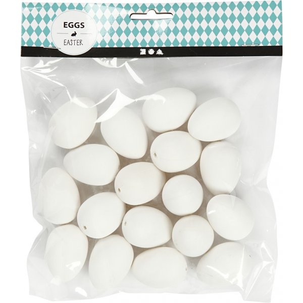 Vaktelägg - plast - vit - 18 st Vaktelägg - plast - vit - 18 st
