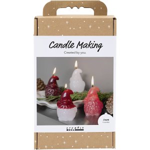 DIY Lysstøbesæt Julemanden 4-pak Rød - Paraffinvoks DIY Lysstøbesæt Julemanden 4-pak Rød - Paraffinvoks