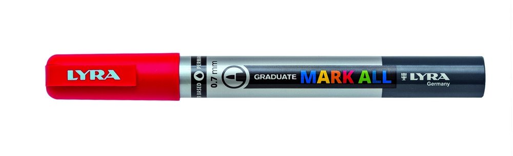 Mark All 0,7 mm Red - Lyra Mark All, Markers, Penne, Penne, kridt & tusch