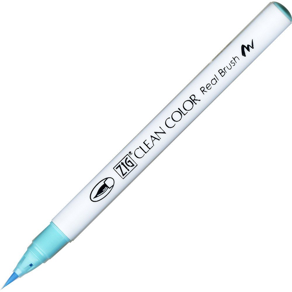 Penselpen ZIG Clean Color Real Brush - Light Blue (036) - Penselpenne, Penne, Penne, kridt & tusch
