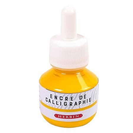Kalligrafiblæk Herbin 50 ml - Gul - Tusch & Blæk, Kunstnerfarver