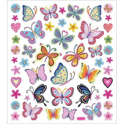 Klistermrker - farverige sommerfugle