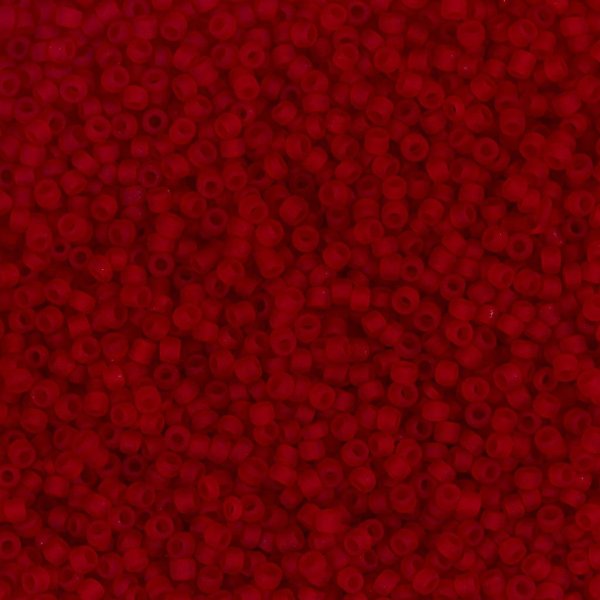 Rocaillep�rlor matt frozen R�d 1,7 mm 25 g