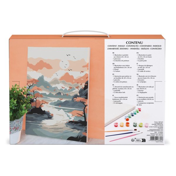 Målarset med nummer 20 x 30 cm – asiatisk motiv Målarset med nummer 20 x 30 cm – asiatisk motiv