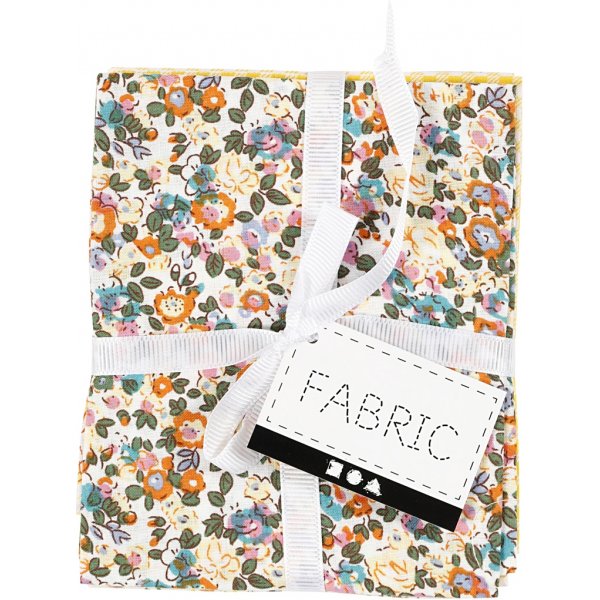 Patchworktyg - gul - 4 st Patchworktyg - gul - 4 st