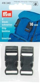 Rygsækspænde Sort 16 mm - 2-pak - Spænder, Knapper & fastgørelsesmidler, Sytilbehør