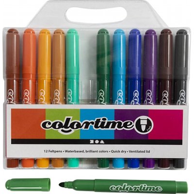 Colortime-pennor - kompletterande frger - 5 mm - 12 st
