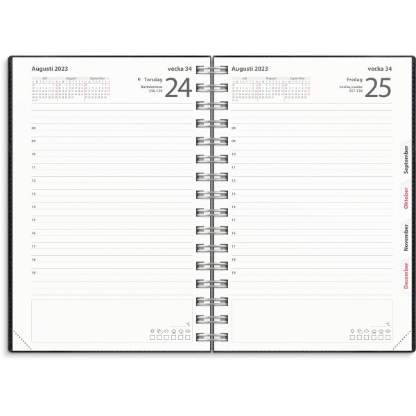 Kalender 24/25 - Dagbok - Twist svart