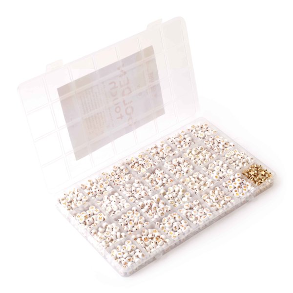 Bokstavperler Golden Touch - 1500 stk. Bokstavperler Golden Touch - 1500 stk.
