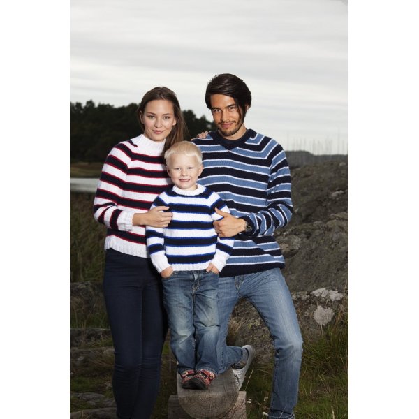Strikkeopskrift - Stribet raglan
