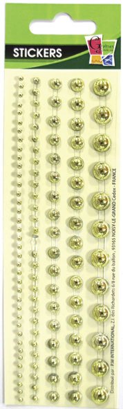 Dekorativa pärlband i guld, 5-pack, 14,5 x 0,8 cm Dekorativa pärlband i guld, 5-pack, 14,5 x 0,8 cm